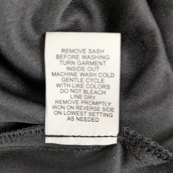 NWT NY Collection 3/4 Sleeve Belted Chiffon Handkerchief Hem Dress - Picture 11 of 11